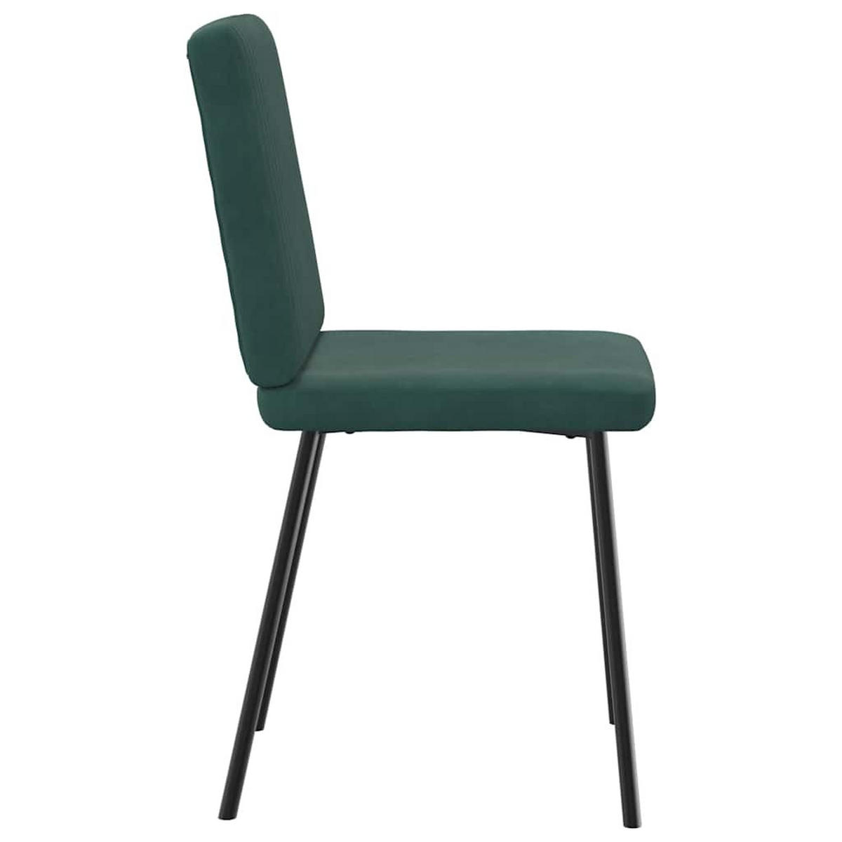 ESSZIMMERSTÜHLE 2 Stk. Dunkelgrün Samt 45*54*83cm - Grün, Metall (45/83/54cm) - ZMH