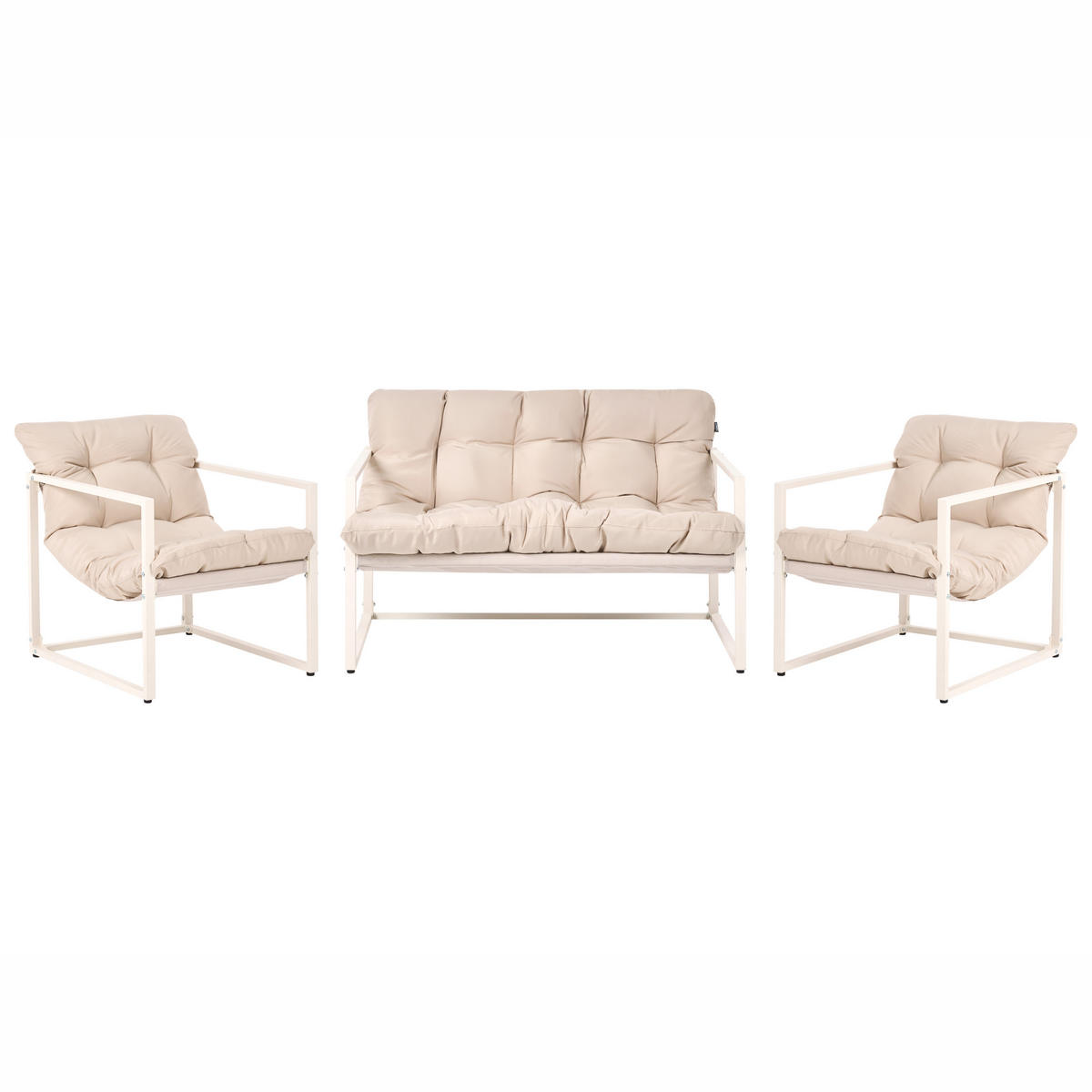 LOUNGE-SET Beige Garda - Beige, Metall - Beliani