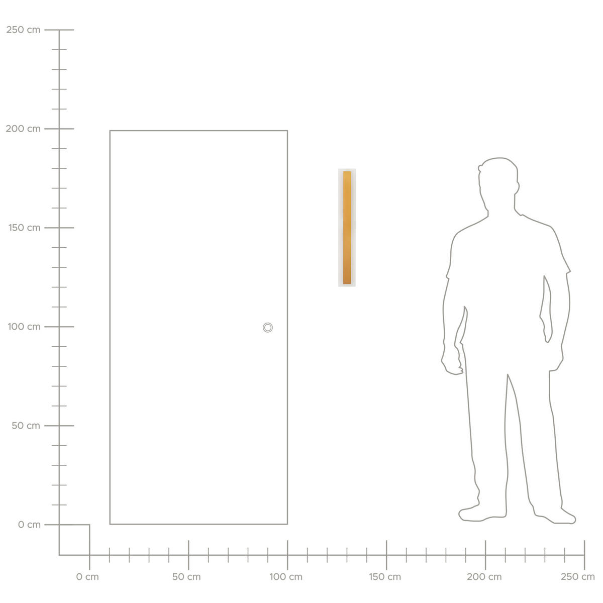 AUSSENWANDLEUCHTE Rosalie 4/9/60 cm - Goldfarben, Metall (9/60/4cm) - Beliani