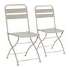 GARTENKLAPPSTUHL-SET Perla Metall - Grau, Metall (42/88/50cm) - VS Venta-stock