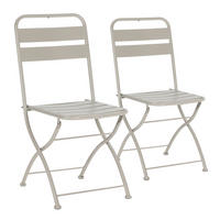GARTENKLAPPSTUHL-SET Perla Metall - Grau, Metall (42/88/50cm) - VS Venta-stock