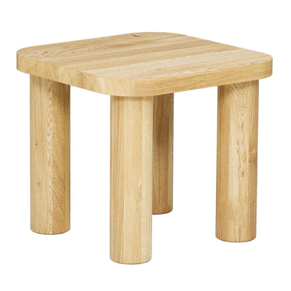 COUCHTISCH Eichenholz vollmassiv quadratisch Naturbelassenen 50/50/45 - Naturfarben, Holz (50/50/45cm)