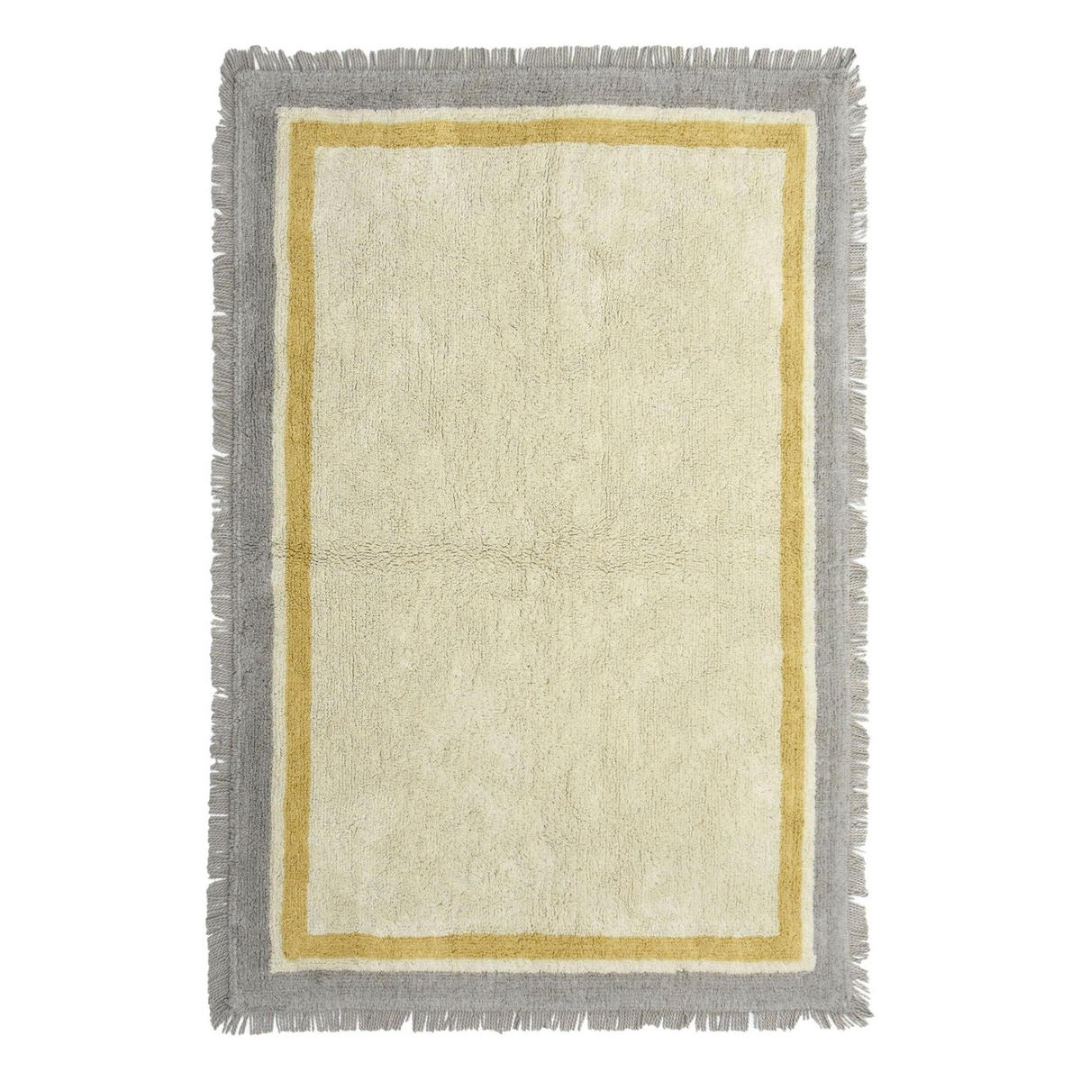 KINDERTEPPICH aus hochwertiger Baumwolle grau - Grau, Naturmaterialien (120/170cm) - AFK Living