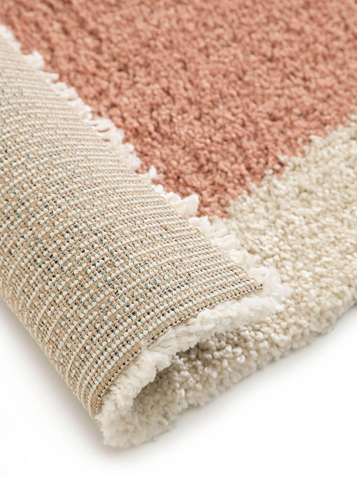 TEPPICH Hochflortep - Pink/Beige, Kunststoff (160/1cm) - KUNSTLOFT