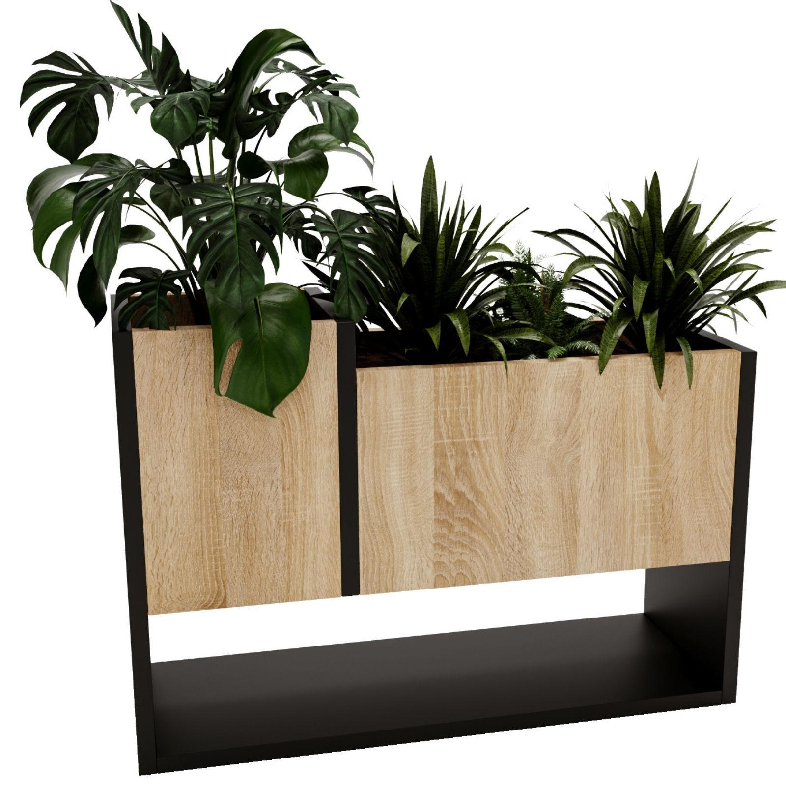 BLUMENKASTEN - Sonoma Eiche, Holzwerkstoff (23/45/65cm) - RAUMHIRSCH FURNITURE