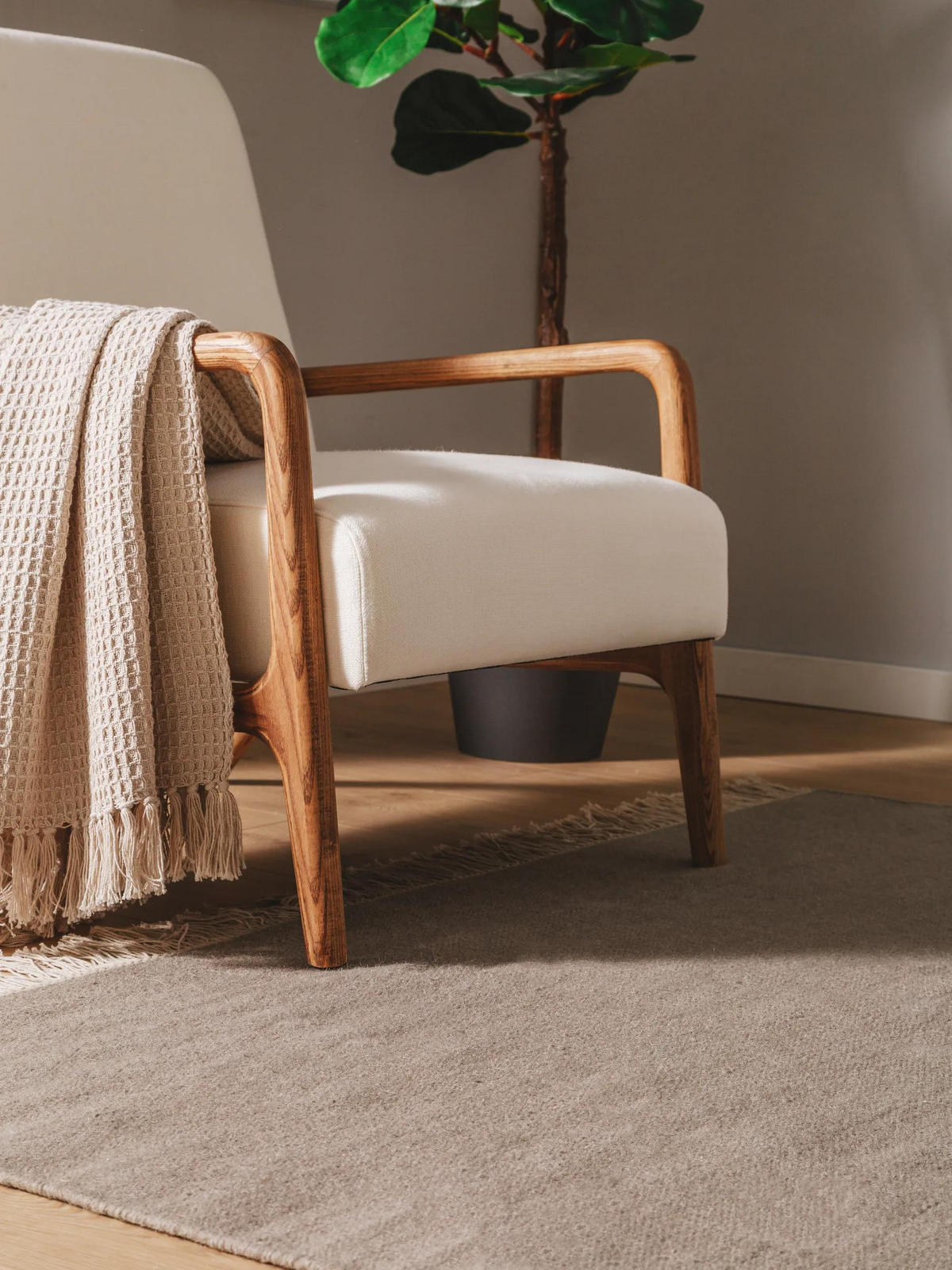 WOLLTEPPICH Liv Hellgrau 120x170 cm - Hellgrau, Textil (120/170cm) - benuta Pop