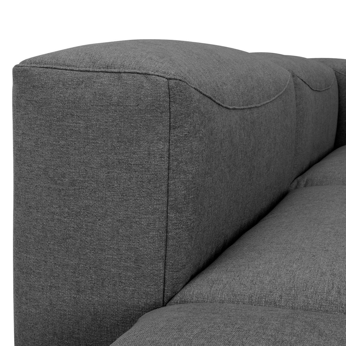 ECKSOFA mit Hocker links Kattrina Flachgewebe anthrazit - Anthrazit, Kunststoff (160/250cm) - 58aufmkessel