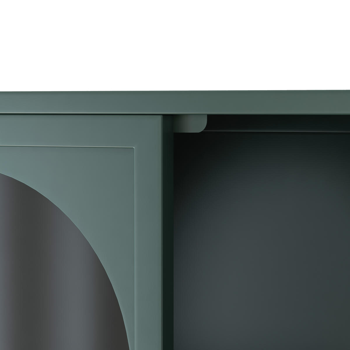 HÄNGESCHRANK DE-38130 120/23/70 cm mit 4 Glastüren Dunkelgrün - Dunkelgrün, Metall (120/70/23cm) - ComfortXL