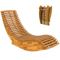 SONNENLIEGE Naturfarben klappbar 156/60/77 cm - Naturfarben, Holz (156/77/60cm) - PANGIVO