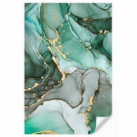 TAPETE - Gold - Marmor - Grün - Luxus - Marmoroptik - Grau - 140x220 cm - Grün, Papier (140/220cm) - OnlyWow