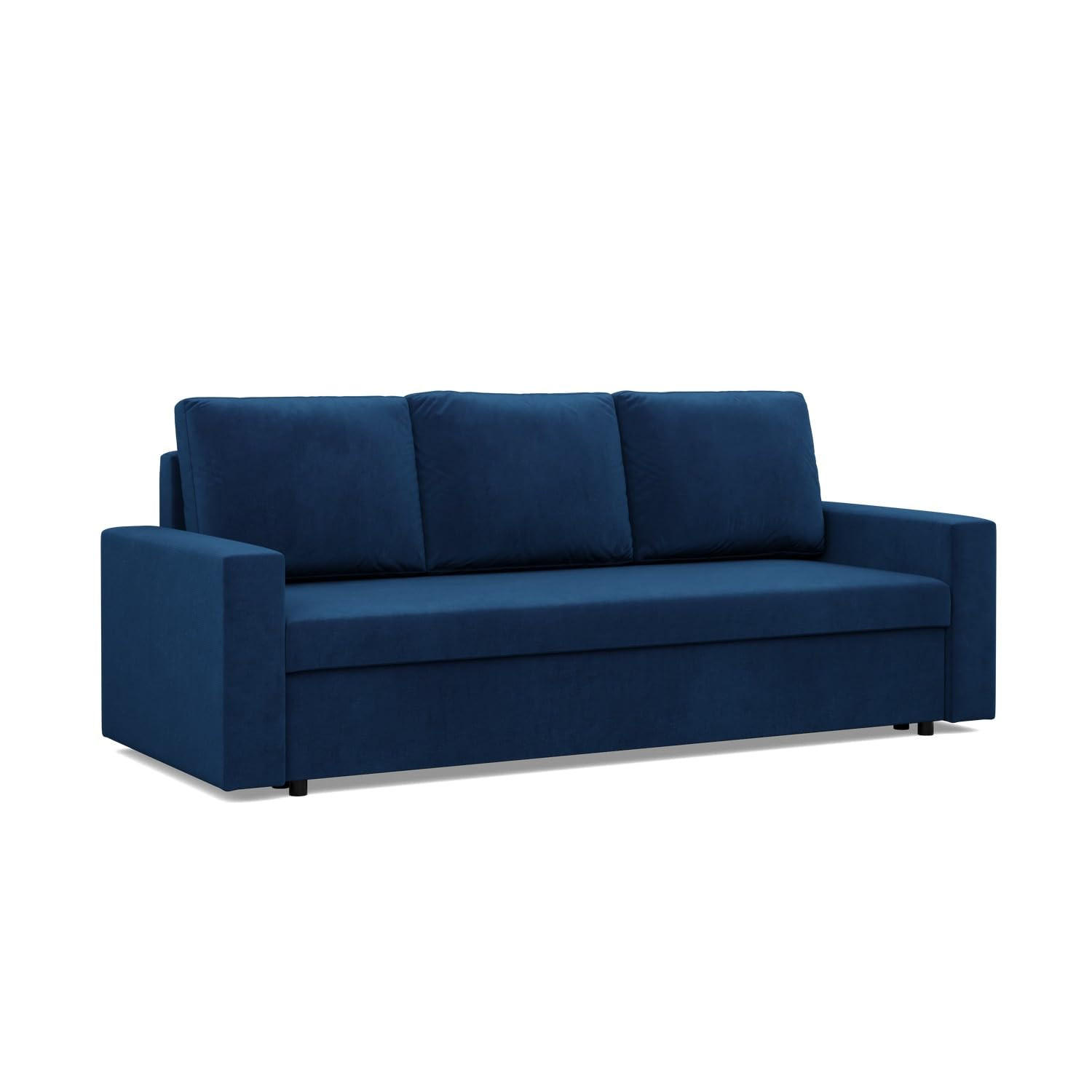 SOFA 3-SITZER MIT SCHLAFFUNKTION NEO, Grün - Blau, Textil (220/92/92cm) - Mebligo