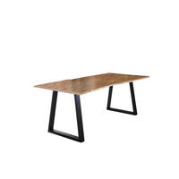 ESSTISCH LUBIN - Beige/Schwarz, Holz/Metall (100/220/77cm) - SAM