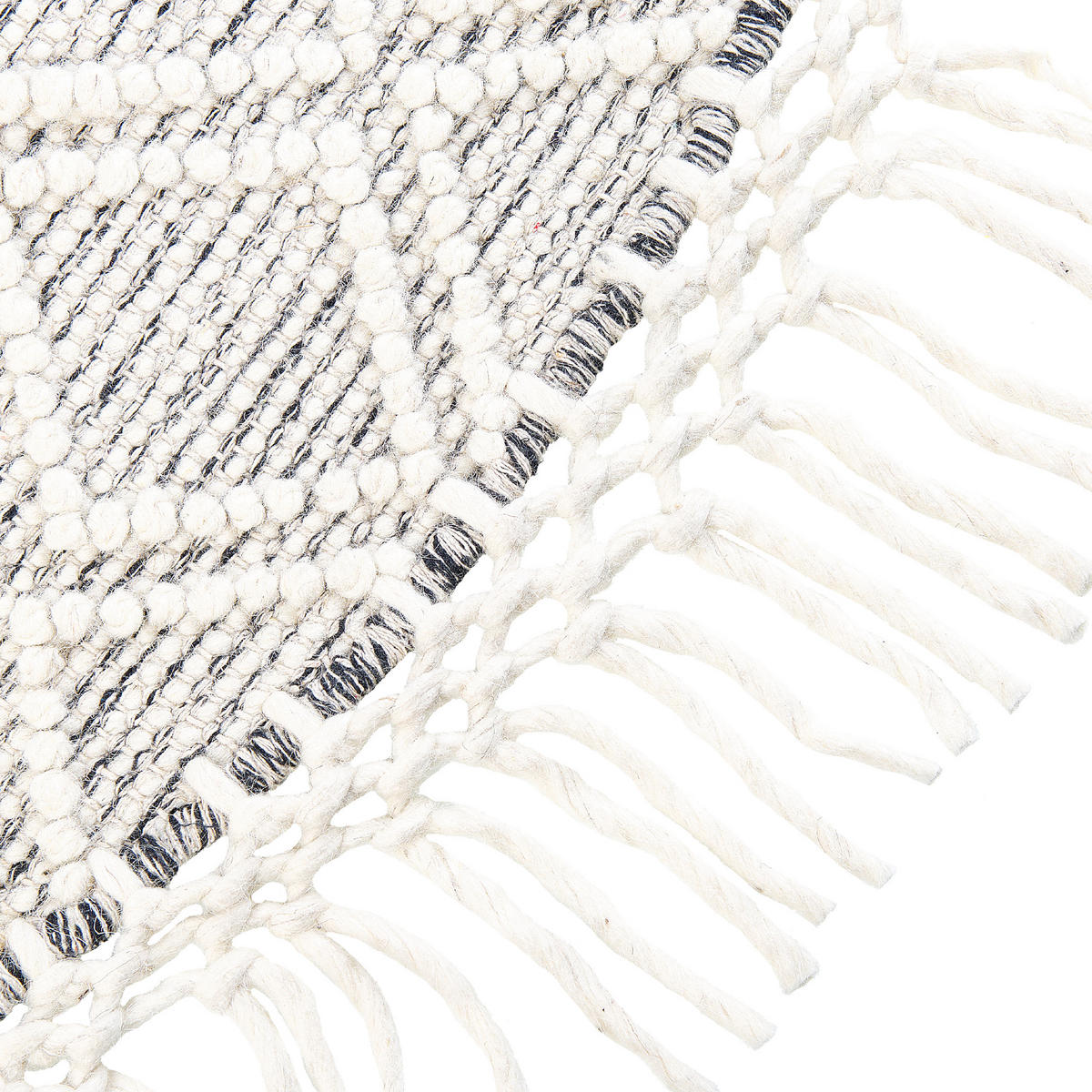 KURZFLOR-TEPPICH Buldan 140/140 cm - Grau, Textil (140/140cm) - Beliani