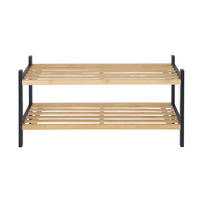 SCHUHREGAL - Hellbraun, Holz (70/33/26cm) - Relaxdays
