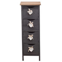 KOMMODE Grau 25/25/71 cm - Grau, Holz (25/71/25cm) - Mobili Rebecca