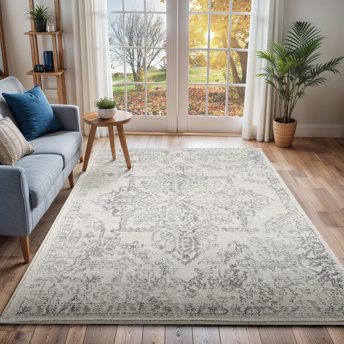 VINTAGE-TEPPICH 120x170 cm Grau - Grau, Naturmaterialien/Textil (120/170cm) - LIVABLISS