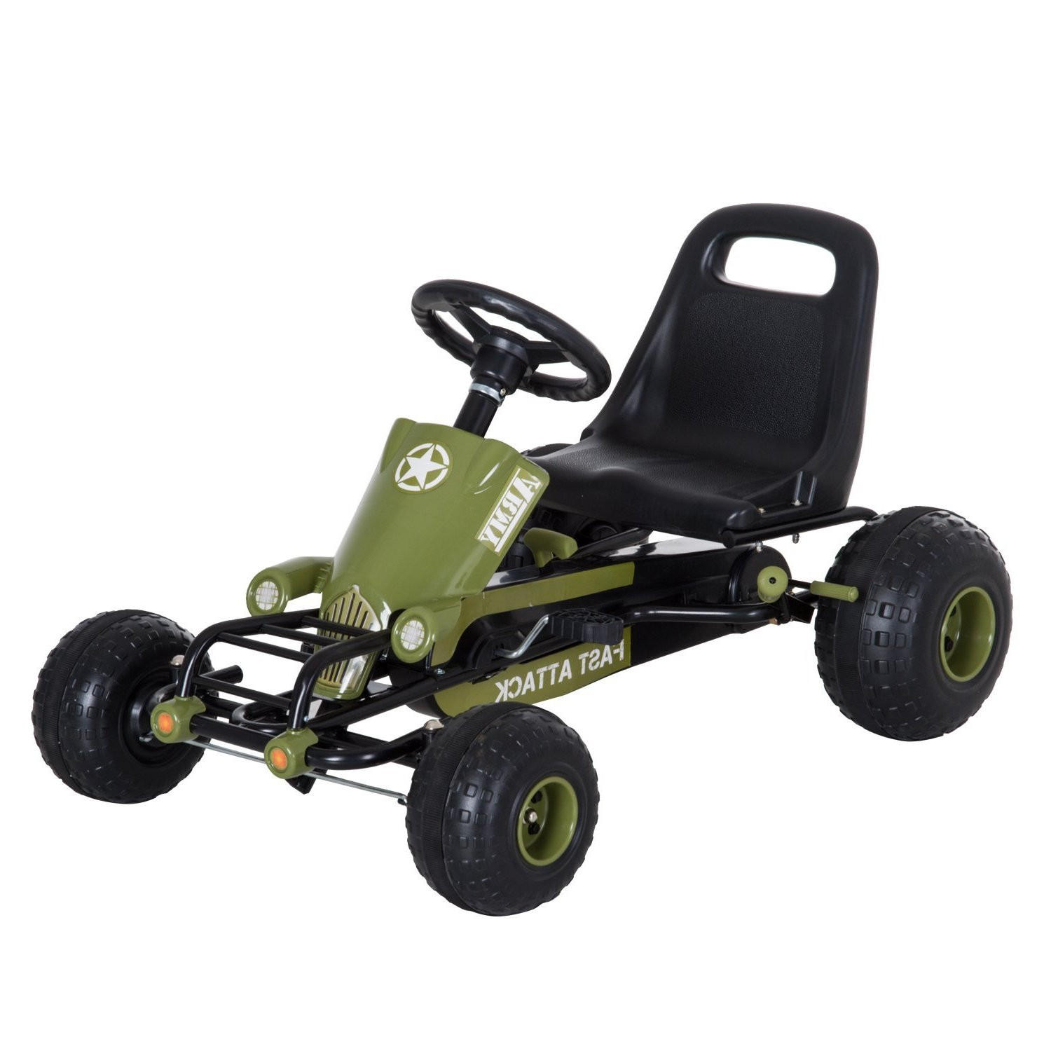 GOKART 35Kg 3-8 JAHRE - Grün, Kunststoff/Metall (99/65/56cm) - Jamb