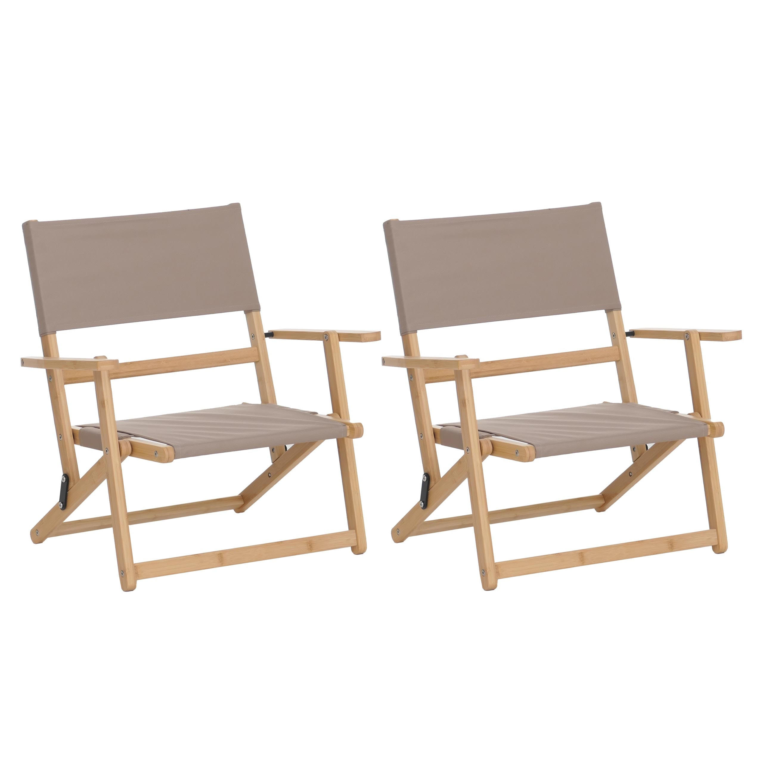BAMBUS CAMPINGSTUHL Creme - Creme, Textil (61/64/42cm) - MCW