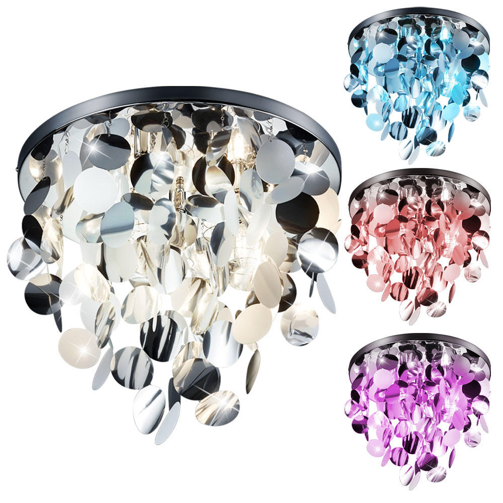 LED DECKENLEUCHTE LUCCA Chrom Silber - Silberfarben, Metall (55/55/40cm)