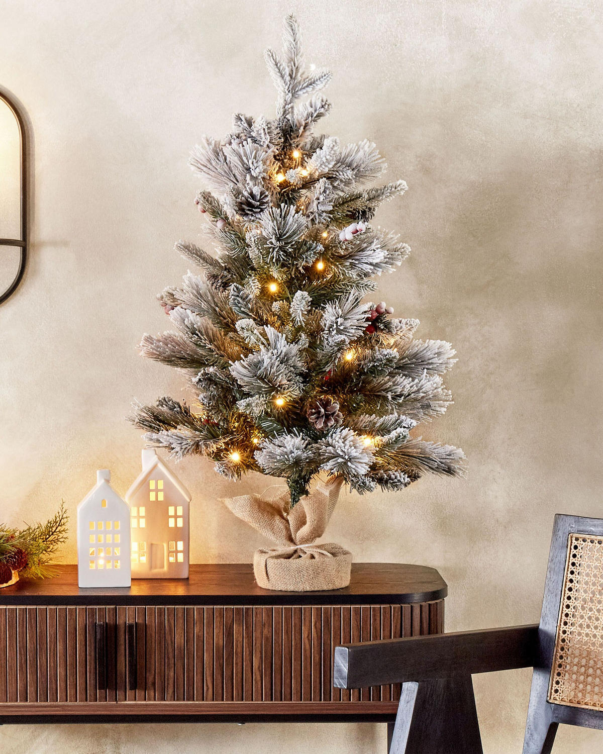 WEIHNACHTSBAUM 90 cm Grün Maligne - Grün, Kunststoff (90cm) - Beliani