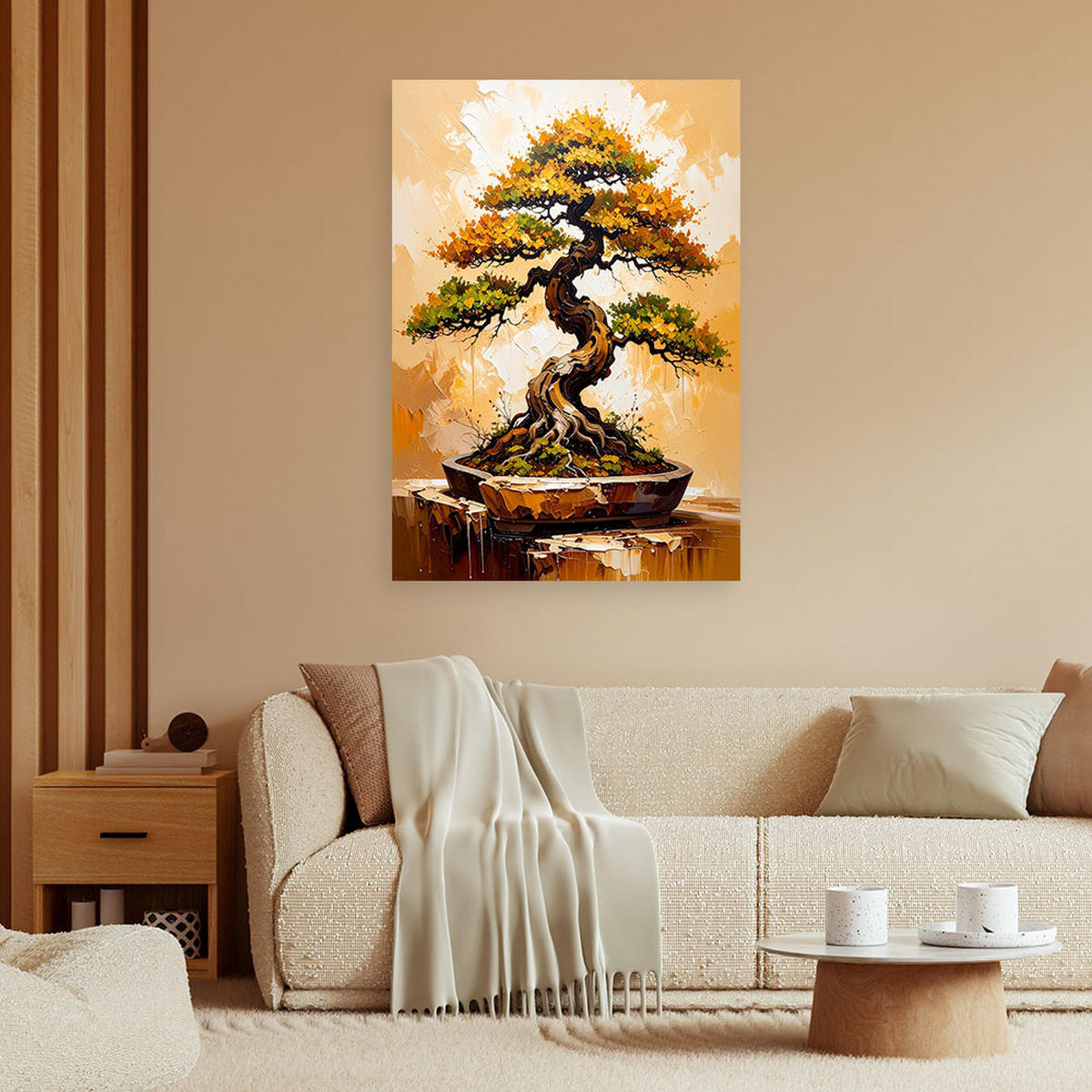 LEINWANDBILD Natur und Botanik 60x90cm - Beige, Textil (60/90cm) - Feeby