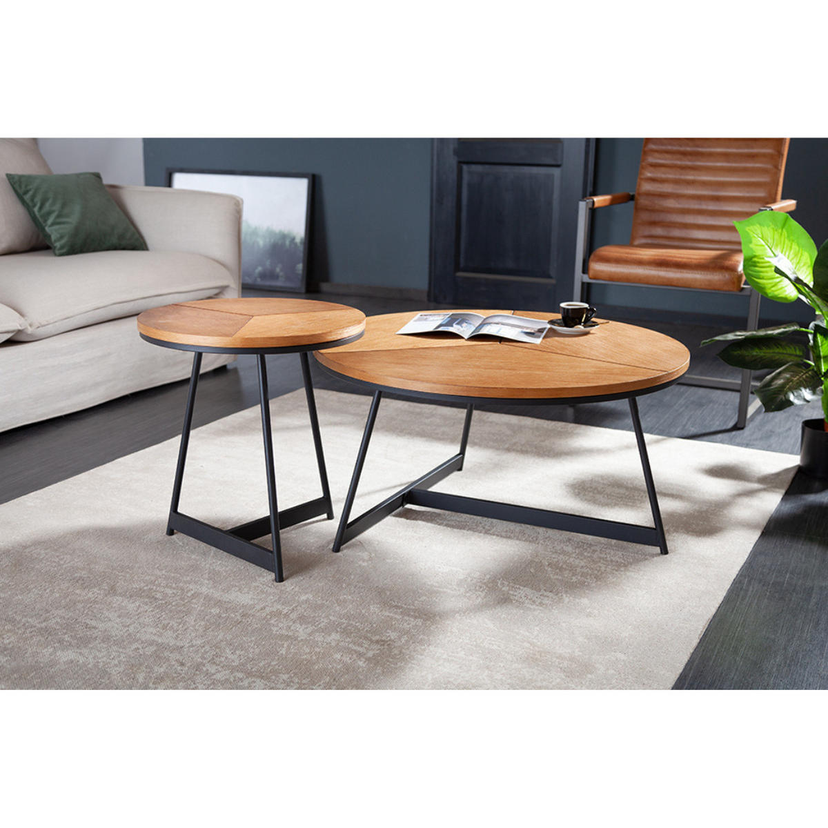 COUCHTISCH OAK ELEGANCE Eiche 80 cm - Braun, Holz (80/80/42cm) - riess-ambiente