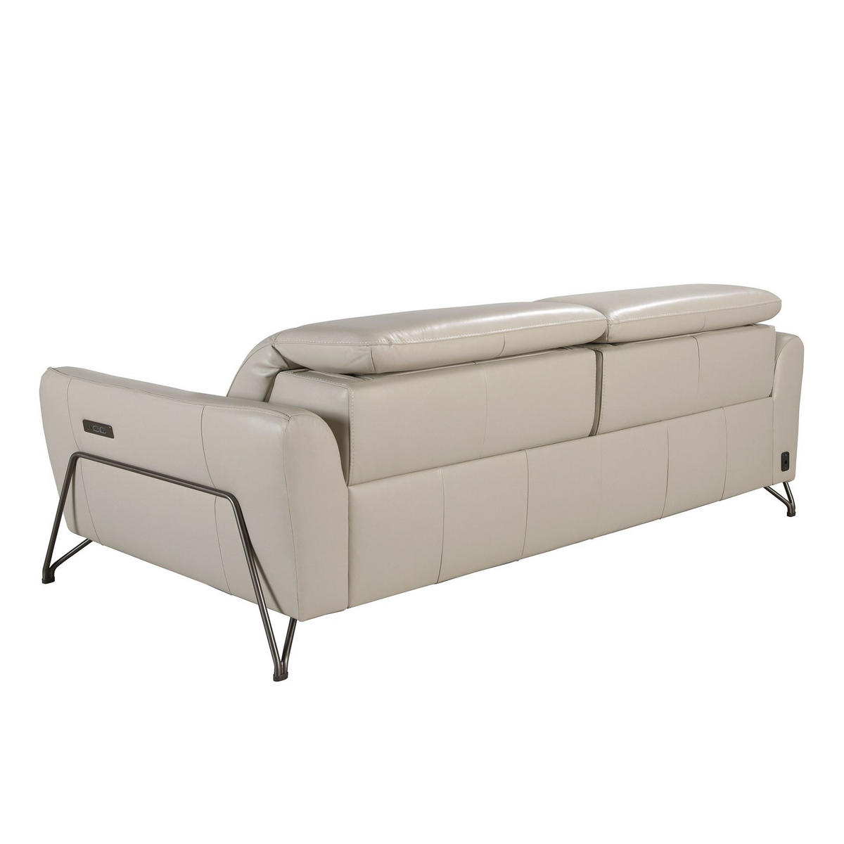 SOFA 3-sitziges relaxsofa in leder sand 213/111/104 cm - Beige, Leder (213/104/111cm) - ANGEL CERDA