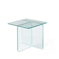 BEISTELLTISCH 45 x 45 x 51 cm Glas Clear - Klar, Glas (45/45/51cm) - Meubliv