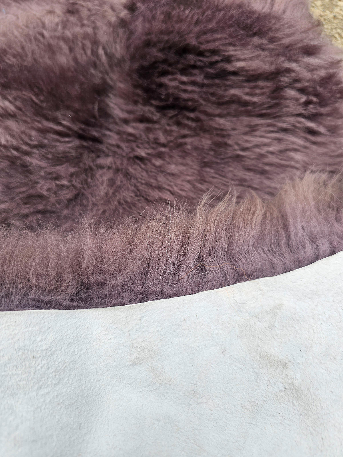 SCHAFFELL Natur Mauve Grau Lila Weich & Dicht ca. 130 cm - Lila/Mauve, Fell (70/130cm) - Provellus