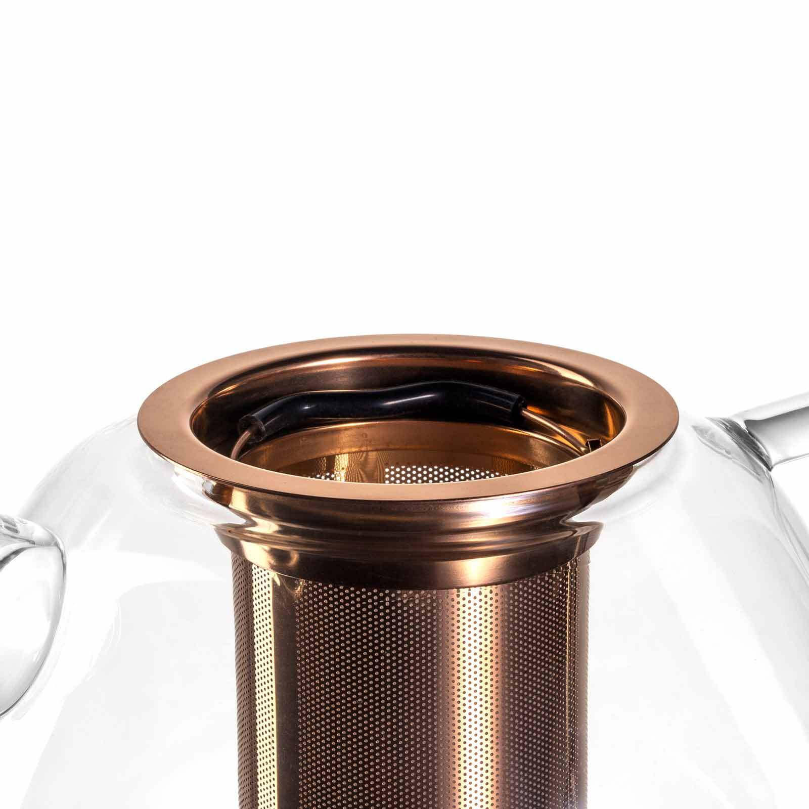 TEEKANNE MIT STÖVCHEN Tè Per Te transparent 1,5 Liter - Transparent, Glas (1.5L) - Leonardo Living