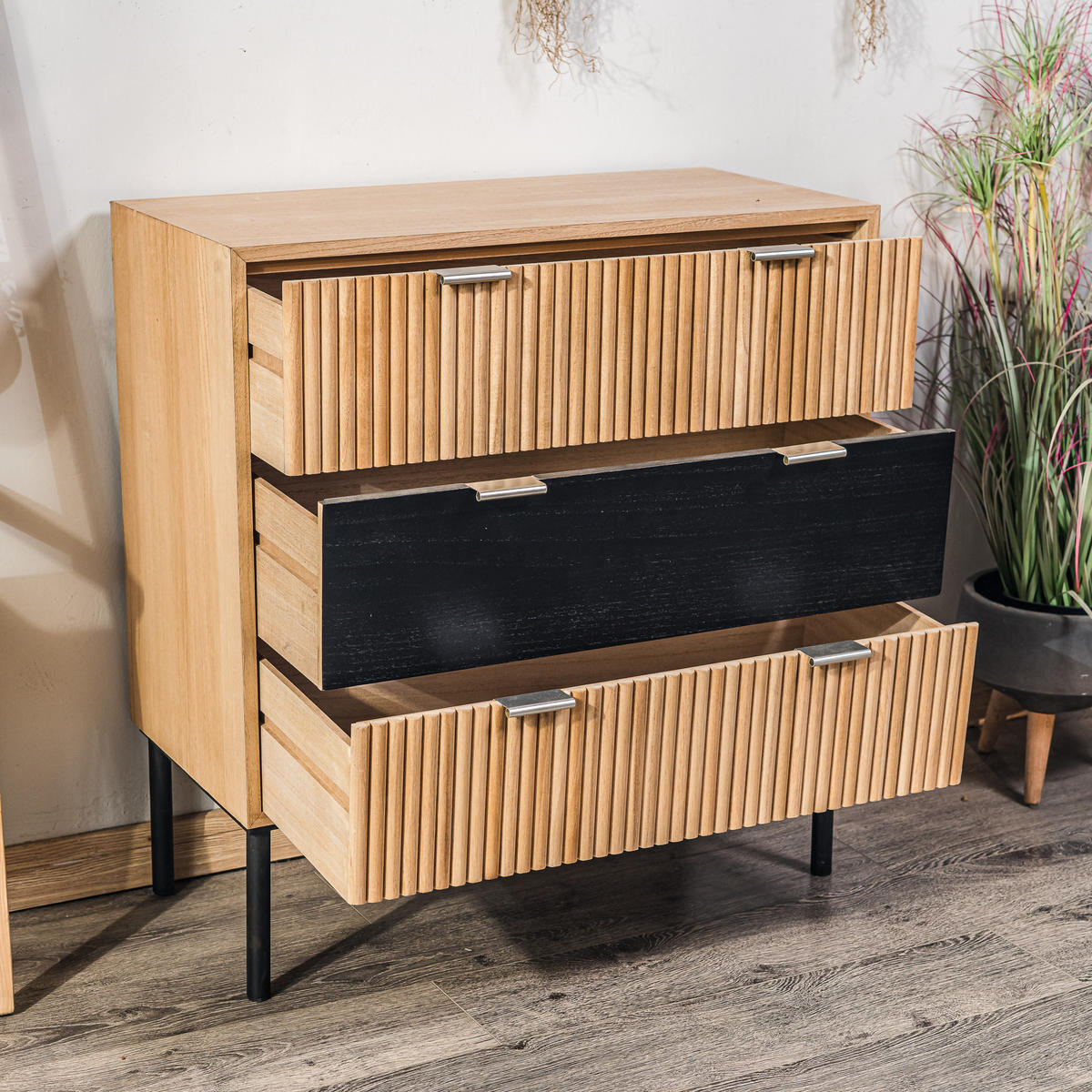 KOMMODE Rechteckig Braun 75 x 37 x 78 cm - Braun, Holz (75/78/37cm) - Nordlys