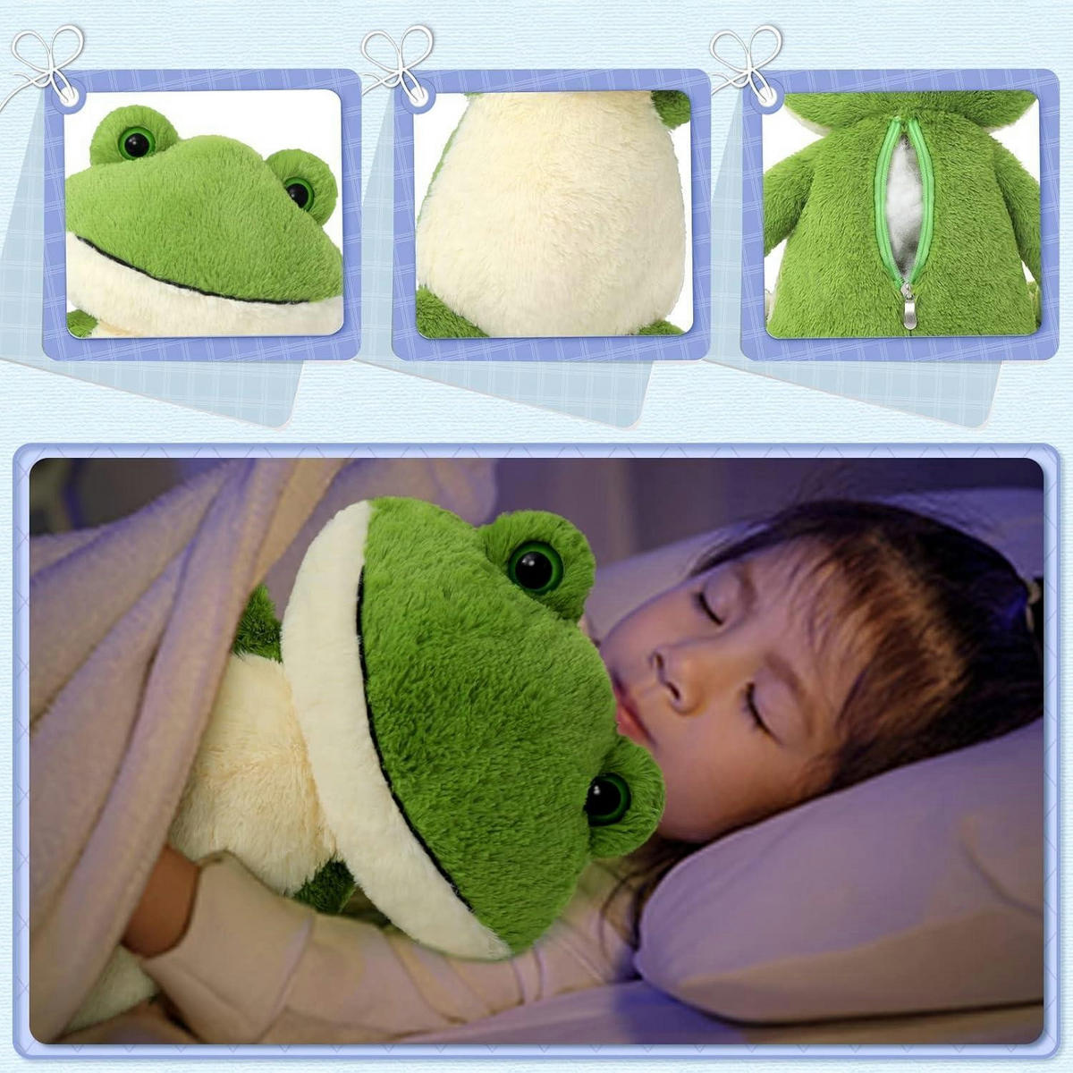 STOFFTIER Frosch 60 cm Grün - Grün, Textil (36/60cm)