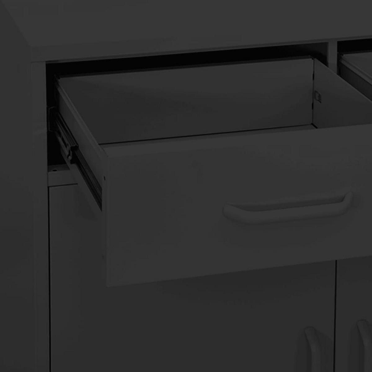 LAGERSCHRANK Anthrazit 80/35/101,5 Cm Stahl - Anthrazit, Metall (35/101.5/80cm) - vidaXL