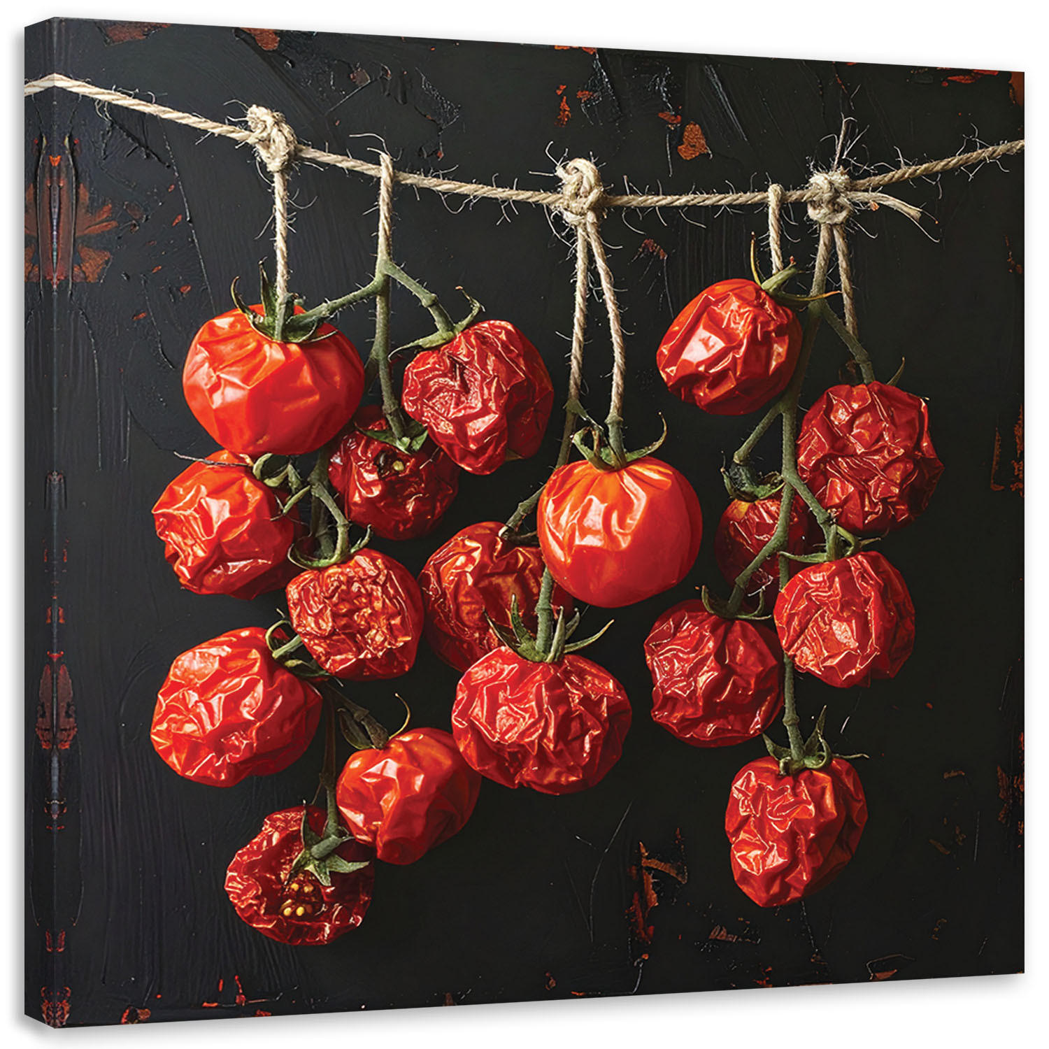 LEINWANDBILD Essen & Trinken 50x50cm - Rot, Textil (50/50cm) - Feeby