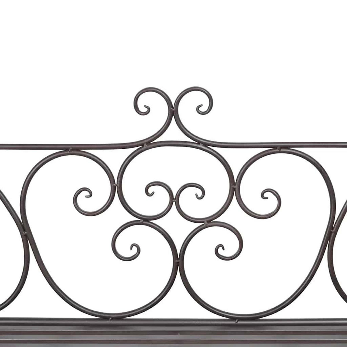 GARTENBANK 132 cm Stahl Antik Braun - Braun, Metall (46/85/132cm) - furnicato