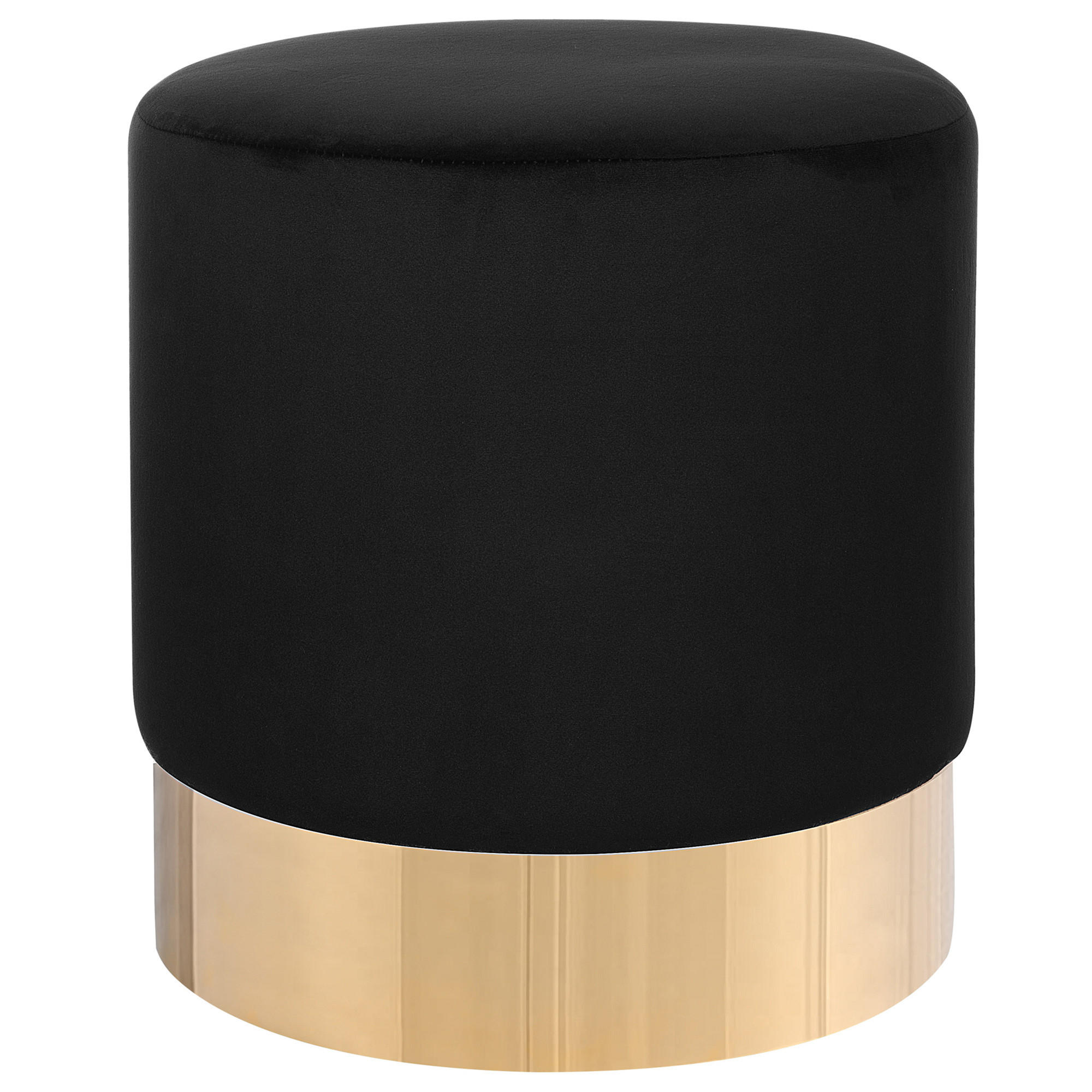 POUF Sophia 39/39/40 cm - Schwarz, Textil (39/40/39cm) - Beliani