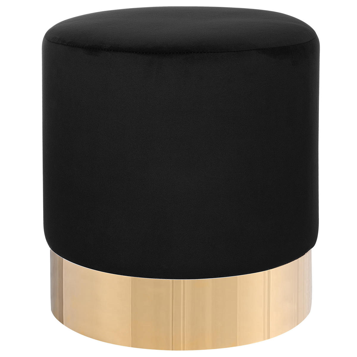 POUF Sophia 39/39/40 cm - Schwarz, Textil (39/40/39cm) - Beliani