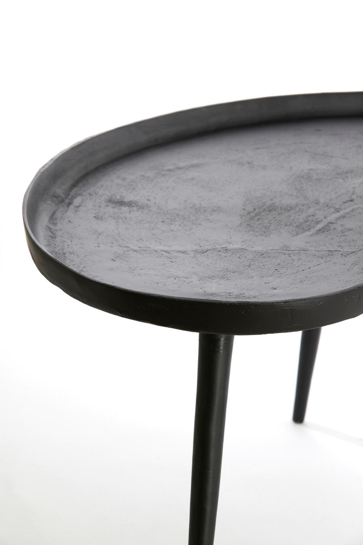 BEISTELLTISCH Lienz Schwarz 80/60/36 cm - Schwarz, Metall (80/60/36cm) - Light & Living