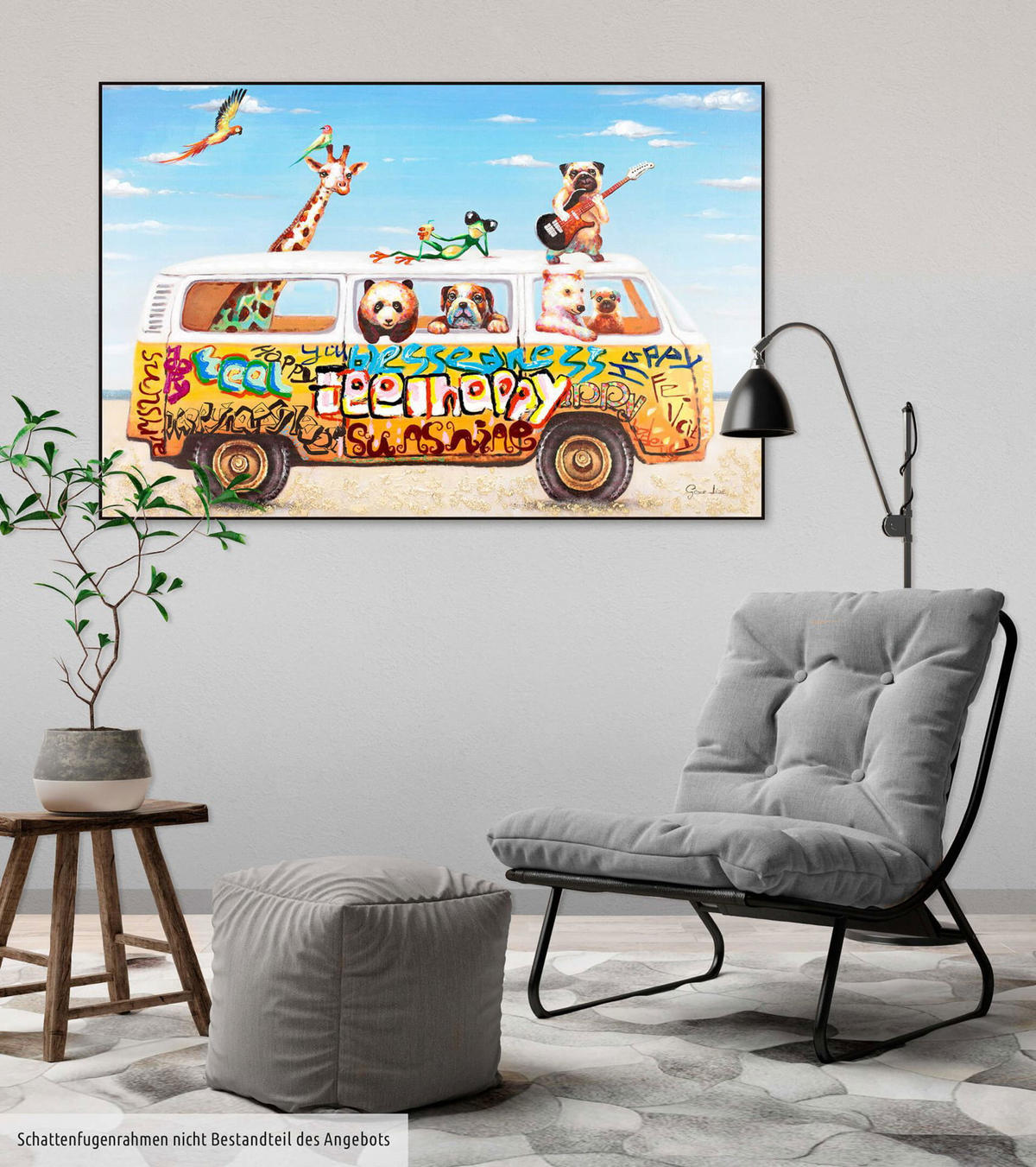 ÖLGEMÄLDE 100/70 cm - Multicolor, Holz/Textil (1.82/70cm) - KUNSTLOFT