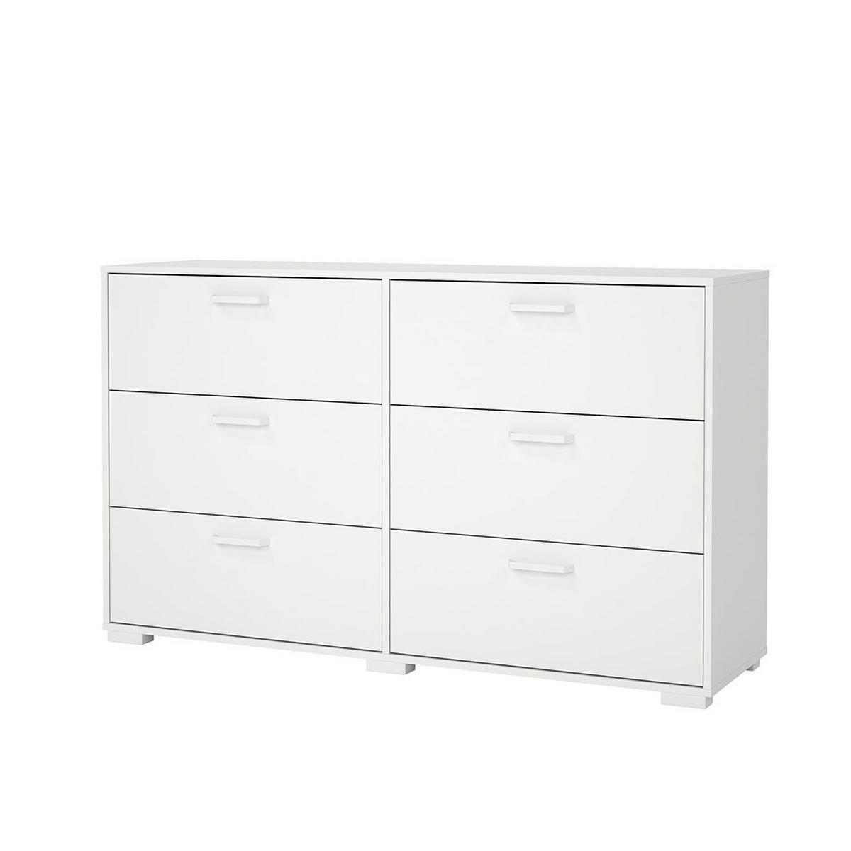 KOMMODE, Sofia, Weiß, Holzwerkstoff, 139 x 40 x 83 cm - Weiß, Holzwerkstoff (139/83/40cm) - ebuy24