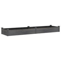HOCHBEET mit Einsatz Grau 240x60x25 cm Massivholz Tanne - Grau, Holz (60/25/240cm) - furnicato