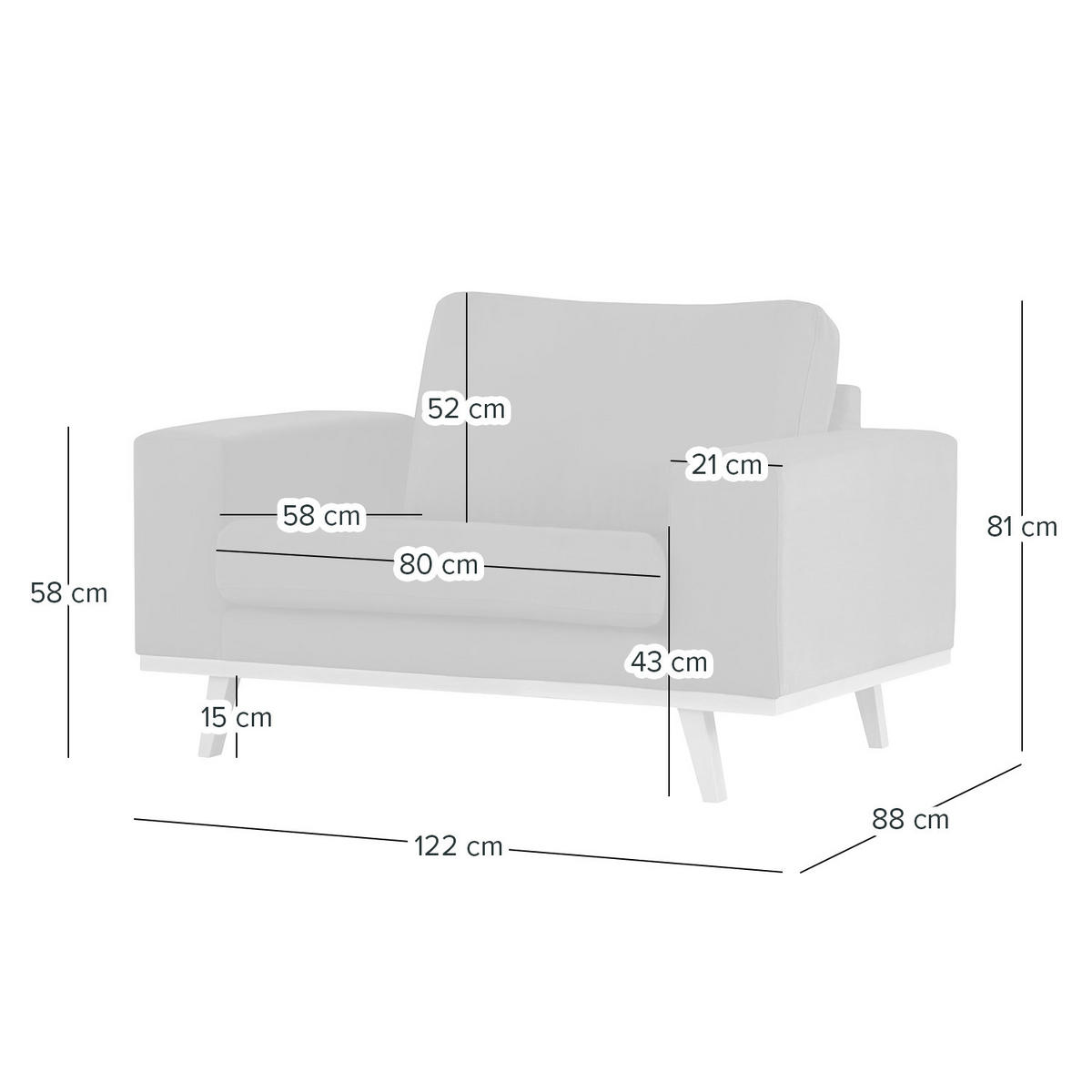 SESSEL - Buchefarben/Petrol, Buchenholz/Textil (122/81/88cm) - home24