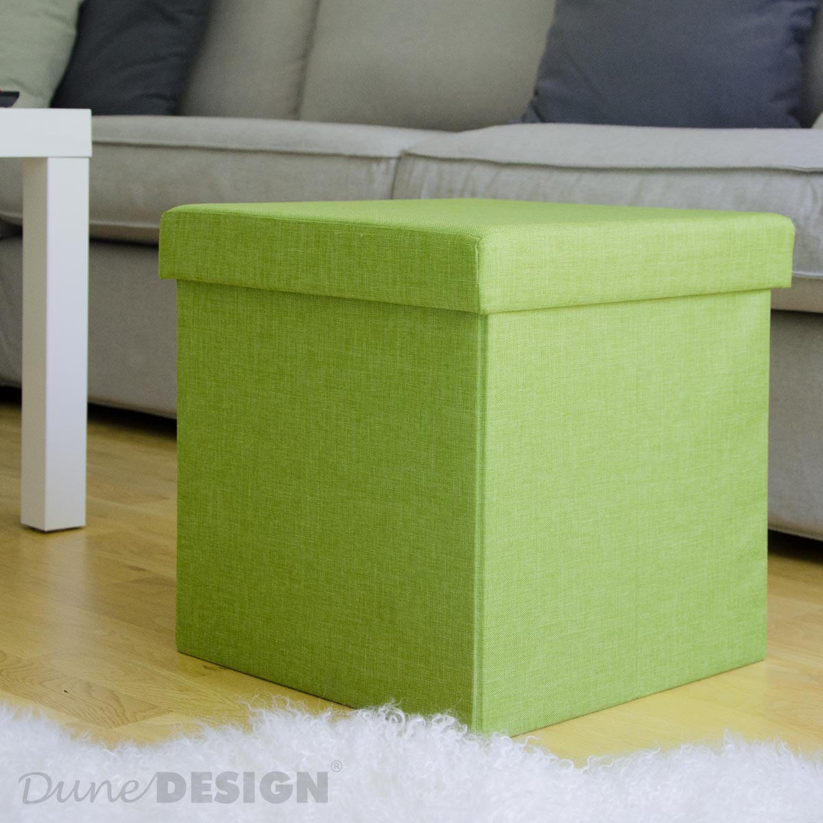 SITZWÜRFEL 38/38 cm, Faltbar 42 Liter Grün - Grün, Kunststoff (38/38/38cm) - Dunedesign