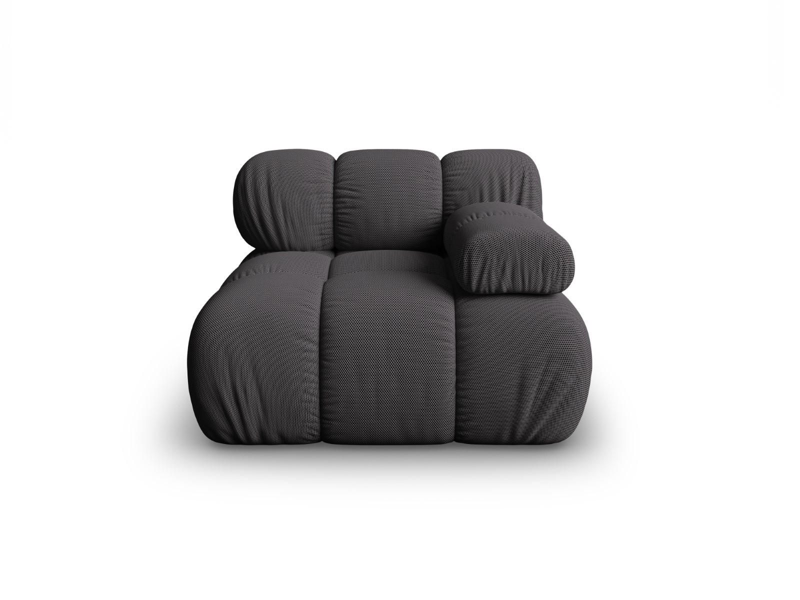 MODUL rechts Bellis aus 3D-Stoff expresso - Graubraun, Textil (94/70/94cm) - Micadoni