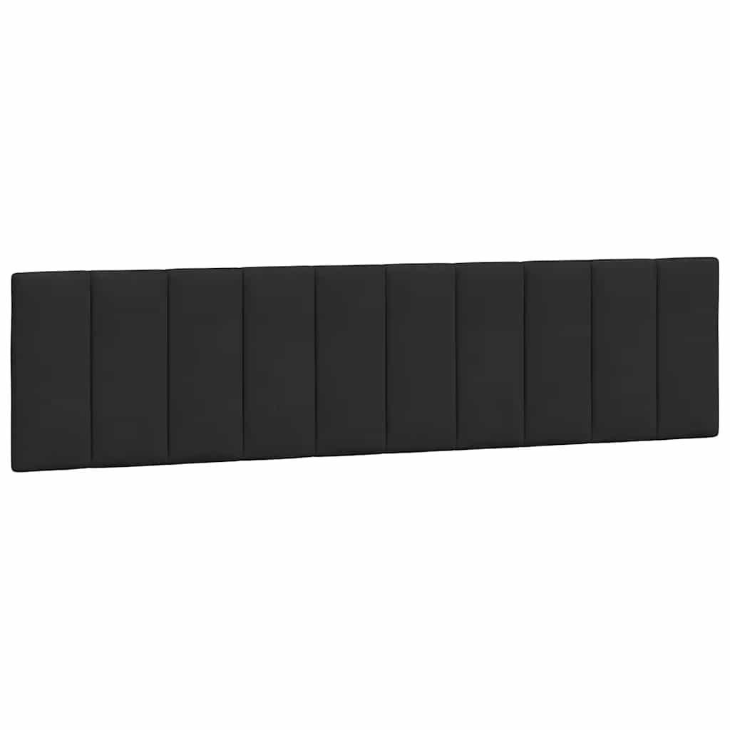 KOPFTEIL-KISSEN Schwarz 200 Cm Samt - Schwarz, Naturmaterialien - vidaXL