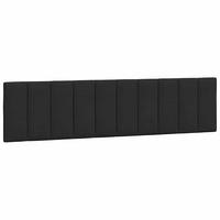 KOPFTEIL-KISSEN Schwarz 200 Cm Samt - Schwarz, Naturmaterialen - vidaXL