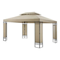 PAVILLON Lanciano - Beige, Textil/Metall (400/265/300cm) - [en.casa]
