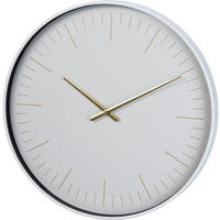 WANDUHR Moderne mit goldenen Zeigern Ø 50,7 cm - Weiß, Kunststoff (50.7/50.7/50.7cm) - Home Styling Collection