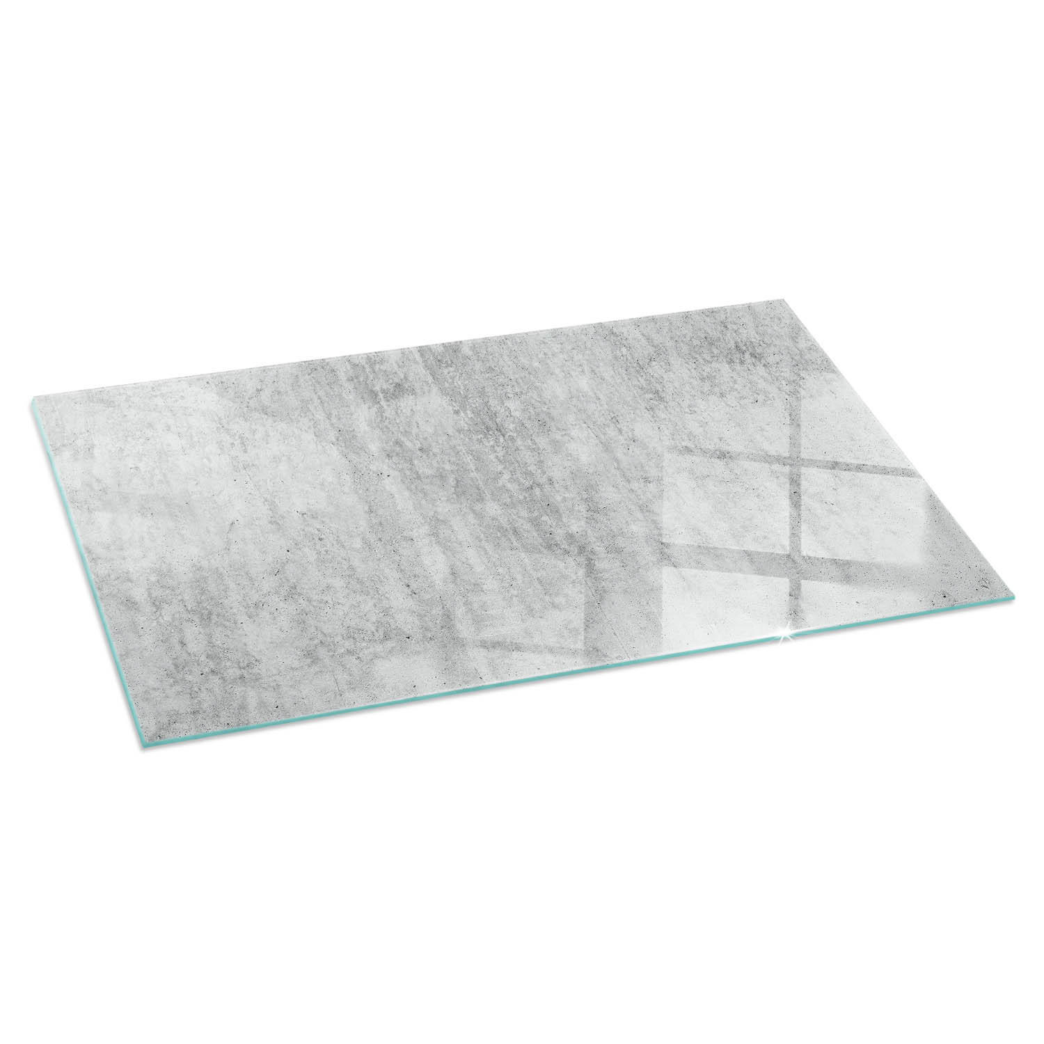 GLASPLATTE für Kamin 100x50 cm Grau - Grau, Glas (100/50/0.4cm) - ArtPrintCave