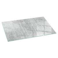 GLASPLATTE für Kamin 100x50 cm Grau - Grau, Glas (100/50/0.4cm) - ArtPrintCave